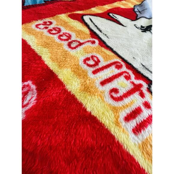 Vintage Winnie The Pooh Blanket Plush Purple Red Honey Bees Yellow Sweet Dreams - Picture 9 of 13